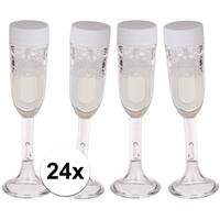 24x Bellenblaas champagne glas Multi