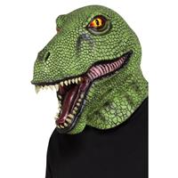 Smiffys Groen dinosaurus masker voor volwassenen