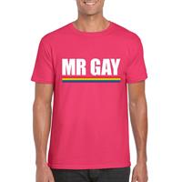 Shoppartners LGBT shirt roze Mister Gay heren Roze