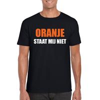 Shoppartners Oranje staat mij niet t-shirt zwart heren Zwart