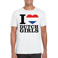 Shoppartners I love Dutch girls t-shirt wit heren Wit