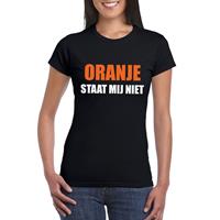 Shoppartners Oranje staat mij niet t-shirt zwart dames Zwart