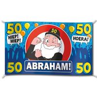 Gevelvlag verjaardag Abraham 100 x 150 cm Multi