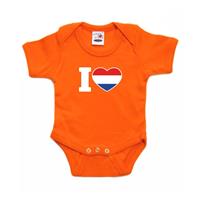 Shoppartners Oranje rompertje I love Holland baby Oranje