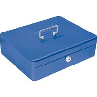 Alco Geldkassette Stahlblech mit Schloss 310x225x75mm blau