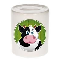 Vrolijke koe dieren spaarpot 9 cm - koeien - spaarpotten voor kinderen
