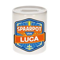 Kinder spaarpot voor Luca - keramiek - naam spaarpotten