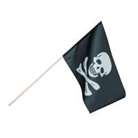 Piratenvlag met doodshoofd op stok