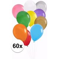 Shoppartners Gekleurde ballonnen 60 stuks Multi