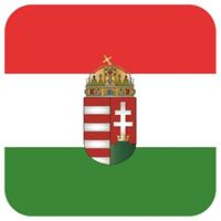Shoppartners Bierviltjes Hongaarse vlag vierkant 15 st Multi