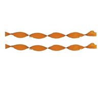 2x Crepe papier slingers 6 meter oranje Oranje