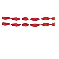 2x Crepe papier slingers 6 meter rood Rood
