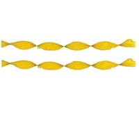 2x Crepe papier slingers 6 meter geel Geel