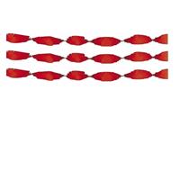 3x Crepe papier slingers 6 meter rood Rood