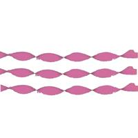 3x Crepe papier slingers 6 meter roze Roze