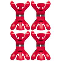 8x Slingers/decoratie ophangen slingerklemmen rood Rood