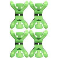 8x Slingers/decoratie ophangen slingerklemmen groen Groen