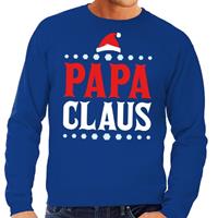 Shoppartners Foute kersttrui blauw Papa Claus voor heren