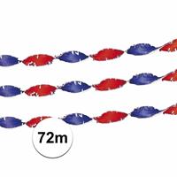 3x Crepe slinger rood-wit-blauw Holland versiering 24 meter Multi