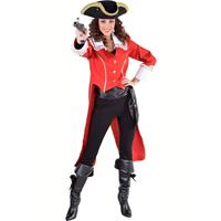Coppens Piraat/admiraalsjas rood