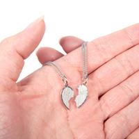 YourSurprise Zilveren hanger - Gebroken hart met intitialen