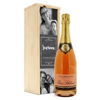 YourSurprise Champagne in bedrukte kist - René Schloesser rosé (750ml)