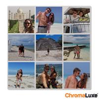 YourSurprise Instagram Collage auf Aluminium - Chromaluxe - Weiß (40x40)