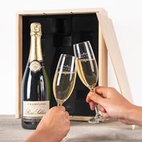 YourSurprise Champagnepakket met gegraveerde glazen - René Schloesser (750ml)