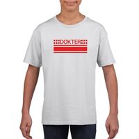 Shoppartners Dokter logo t-shirt wit voor kinderen