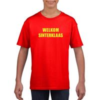 Shoppartners Welkom Sinterklaas rood T-shirt voor kinderen