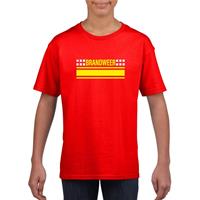 Shoppartners Brandweer logo t-shirt rood voor kinderen