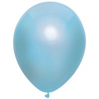 10x Blauwe metallic ballonnen 30 cm Blauw