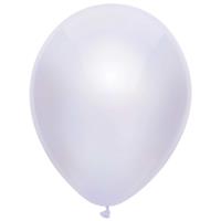 10x Witte metallic ballonnen 30 cm Wit