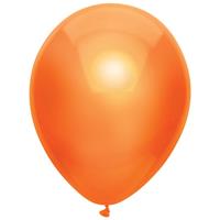 10x Oranje metallic ballonnen 30 cm Oranje