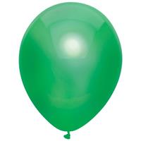 10x Donkergroene metallic ballonnen 30 cm Groen