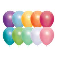 10x Gekleurde metallic ballonnen 30 cm Multi