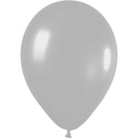 10x Zilveren metallic ballonnen 30 cm Zilver