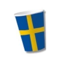 Landen thema versiering Zweden bekers 10 stuks Multi