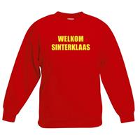 Shoppartners Rode Sinterklaas trui / sweater Welkom Sinterklaas voor kinderen