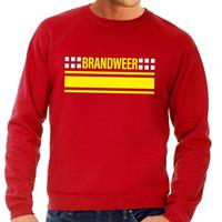 Shoppartners Brandweer logo sweater rood voor heren