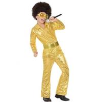 Fiesta carnavales Gouden glitter disco pak voor jongens