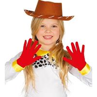 Rode verkleed handschoenen voor kinderen