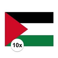 Shoppartners 10x stuks Palestina stickers Multi