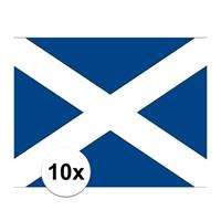Shoppartners 10x stuks Vlag Schotland stickers Multi