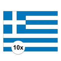 Shoppartners 10x stuks Vlag Griekenland stickers Multi
