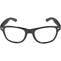 Verkleed bril metallic zwart Zwart
