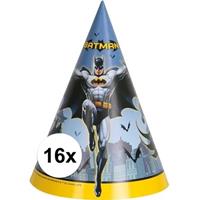 16x Batman themafeest punthoedjes Multi