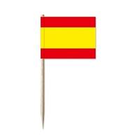 Shoppartners Cocktailprikkers Spanje 100 stuks vlaggetjes Multi