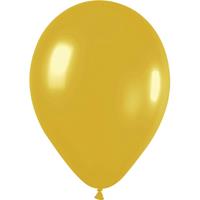 10x Gouden metallic ballonnen 30 cm Goudkleurig