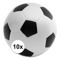 10x Anti-stressballen voetbal 6,1 cm Multi